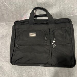 Used TUMI Alpha Bravo Organizer Ballistic Nylon Briefcase Black 2624D3